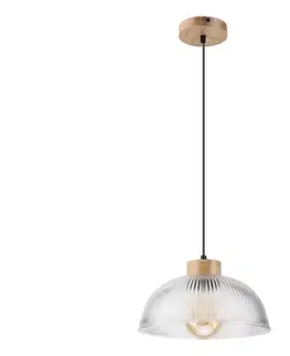Svietidlá  Luster na lanku PIA 1xE27/60W/230V pr. 30 cm dub LM-1.313/DĄB
