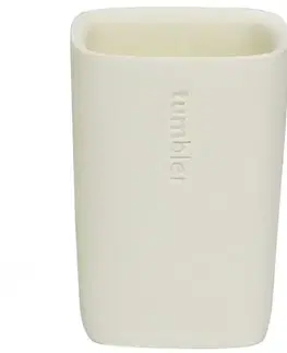 Kúpeľňové doplnky Pohár na zubné kefky PL-4011-A ivory