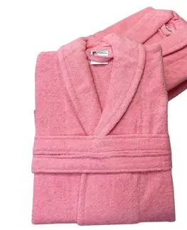 Pánske župany Froté deluxe unisex župan Ružový TiaHome - S/M
