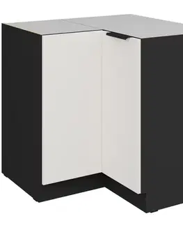 Kuchynské skrinky stojace Kuchynská skrinka Aria-Wh/Bl Anti Fingerprint 90x90 Dn 2f Bb
