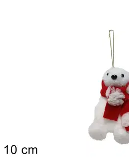 Vianočné dekorácie MAKRO - Dekorácia medveď 10cm rôzne druhy