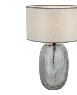 Lampy Viokef Lighting Stolná lampa JENIFER 1xE27/40W/230V sivá/dymová 4341500