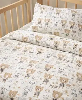 Obliečky Mušelínové obliečky Teddy Bear TiaHome - Detský set 130x90cm + 65x45cm
