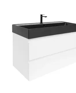 Kúpeľňový nábytok Kúpeľňová skrinka s umývadlom SAT B-Way 99x50x45 cm biela lesk BWAY2100WU2B2B BWAY2100WU2B2B