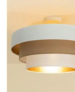 Svietidlá  Prisadený luster WENTA 1xE27/60W/230V pr. 50 cm biela/hnedá H0061