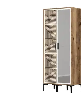 Šatňové skrine Šatníková skriňa Kumsal PR - Walnut, White