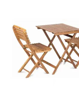 Záhradné stoličky a kreslá Fieldmann - Balkónový set akácia 50002372