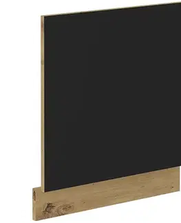 Kuchynské dolné skrinky KONDELA Monro ZM dvierka na umývačku 57x59,6 cm čierna / dub artisan