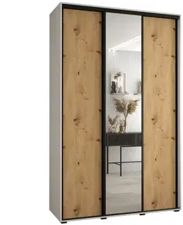 Šatníkové skrine Skriňa 45 Canaris 3 160 biela/artisan/čierna