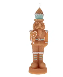 Vianočné dekorácie Vianočná sviečka z prírodného vosku Luskáčik, 22 cm, 22 cm