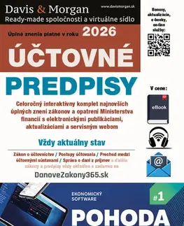 Dane, účtovníctvo Účtovné predpisy 2026