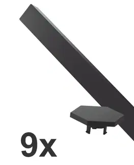 Predlžovacie káble Nanoleaf NL59-0001BM-9PK - Sada krytov na lištu LINES 9 ks čierna matná NL59-0001BM-9PK