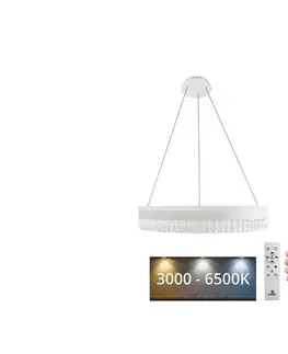 Svietidlá  LED Stmievateľný luster na lanku LED/80W/230V 3000-6500K biela + diaľkové ovládanie TA2302/W