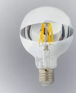 Žiarovky E27 Žiarovka FL LED G95 8W E27 4200K Half Silver