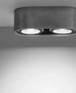 Lampy do obývačky Stropná lampa Ellen 2 betón