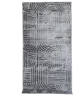Moderné koberce Koberec Eva Embossed 1,9/2,7 Em2025-01 sivý