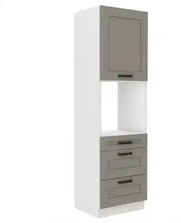 Kuchynské skrinky stojace Kuchynská skrinka Luna claygrey/biela 60DPS-210 3S 1F
