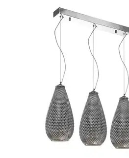 Svietidlá  Luster na lanku PETRA 3xE27/60W/230V šedá ML5481