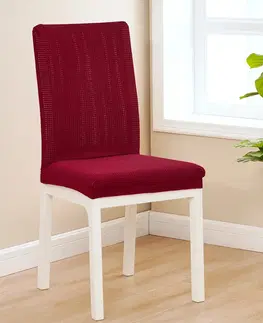 Doplnky do spálne 4Home Napínací poťah na stoličku Magic clean vínová, 45 - 50 cm, súprava 2 ks