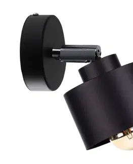 Svietidlá Keter Lighting Nástenné bodové svietidlo SIMPLY BLACK 1xE27/60W/230V 2109