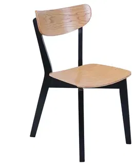 Drevené stoličky Stolička Blanka Dub Natural/mat. čierna