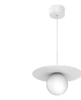 Svietidlá  Luster na lanku FLAT 1xE27/15W/230V biela 9622