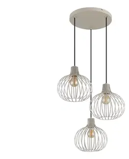 Svietidlá Globo 33379319 - Závesné svietidlo na lanku MATEO 3xE27/40W/230V béžové 33379319