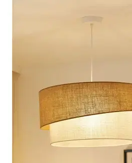 Svietidlá BRILAGI - Luster na lanku SHINE 1xE27/15W/230V pr. 50 cm béžová/krémová 609661