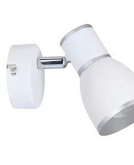 Nástenné svetlá Nástenná lampa 1xE14 biela+chróm FIDO
