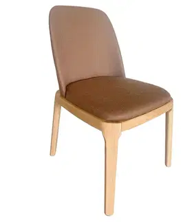 Jedálenské stoličky KONDELA Zentra jedálenská stolička prírodná / hnedá
