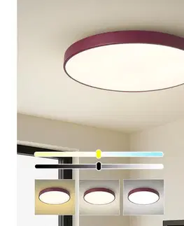 Svietidlá BRILAGI-LED Stmievateľné stropné svietidlo POOL LED/60W/230V 3000-6000K 60 cm bordó + diaľkové ovládanie BRI705
