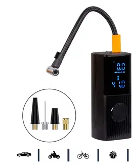 Pumpy na bicykel Elektrická pumpa inSPORTline Dukefira s powerbankou a LED svetlom