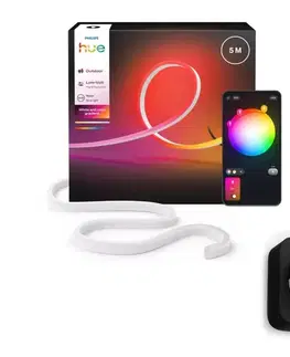 LED osvetlenie Philips - Hue NEON LED RGBW stmievateľný vonkajší pás 5 m LED/30 W/230 V + pohybový senzor P7217+P2816