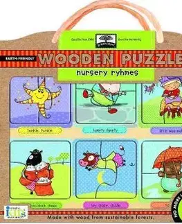 V cudzom jazyku Rhymes Wooden Puzzle - Earth Friendly Puzzles with Handy Carry & Storage Case