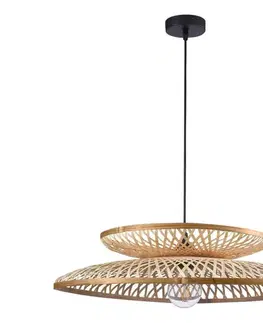 Svietidlá  Luster na lanku BALI 1xE27/20W/230V pr. 60 cm bambus 329103