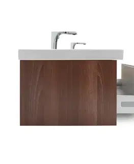Kúpeľňový nábytok Koupelnová skříňka s umyvadlem SAT Evolution 118x30x44,8 cm ořech Aida mat SATEVO120NAU5BA SATEVO120NAU5BA