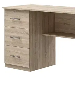 Písacie stoly JONAS PC stolík E4-dub Sonoma-ľavý