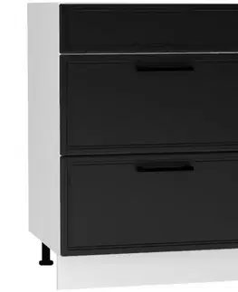 Kuchynské skrinky stojace Kuchynská skrinka Emily D60PC S/2 ZASL čierny hrášok