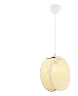 Svietidlá  Luster na lanku DRUM 1xE27/60W/230V krémový 390FLH2530