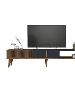TV stolíky TV stolík Milan Alt - Walnut, Anthracite