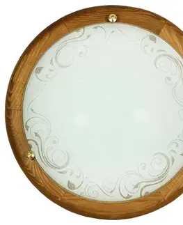 Nástenné svetlá Stropná lampa Herba 30 štandardné drevo 1x60 E27 dub
