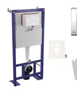 Záchody Cenově zvýhodněný závěsný WC set SAT do lehkých stěn / předstěnová montáž + WC SAT Infinitio SIKOSSIN21 SIKOSSIN21