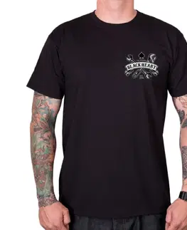 Pánske tričká Tričko BLACK HEART Respect Tradition čierna - L