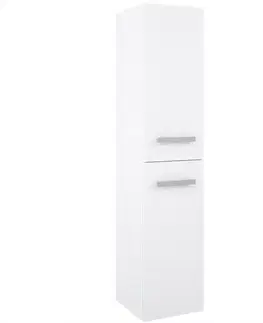 Vysoké kúpeľňové skrinky Vysoká skrinka do kúpeľne Perla 35 2D white