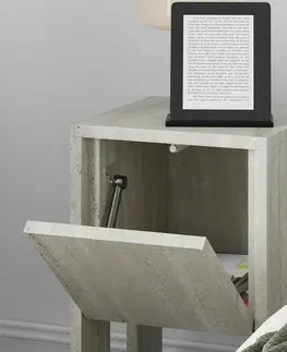 Konferenčné stolíky Nočný stolík Ema Travertine