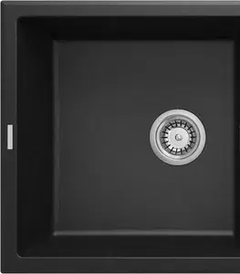 Kuchynské drezy DEANTE DEANTE - Eridan grafit metalic - Granitový drez, 1.5 - bowl s odkvapkávačom ZQE_G513
