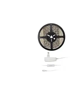 LED osvetlenie  300 x LED 3528 pás 5m, studený biely, 12V/ 24W/ 2A, vodeodolný, s testerom WM50-65T