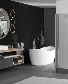 Sprchové dvere MEXEN/S - Kioto Sprchová zástena WALK-IN voľne stojaca 125 x 30 x 30, transparent, nikel kartáčovaná 800-125-030-222-97-00-030