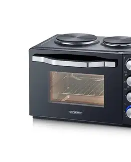 Predlžovacie káble Severin TO 2074 - horkovzdušná rúra s grilom a varnými platničkami, 2500 W/230 V, objem 30 l, čierna TO 2074