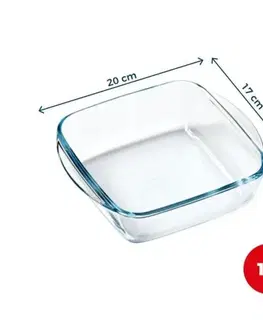 Pekáče a zapekacie misy PYREX Misa sklenená štvorcová 1L do teplovzdušnej fritézy 20x17x6cm PYREX